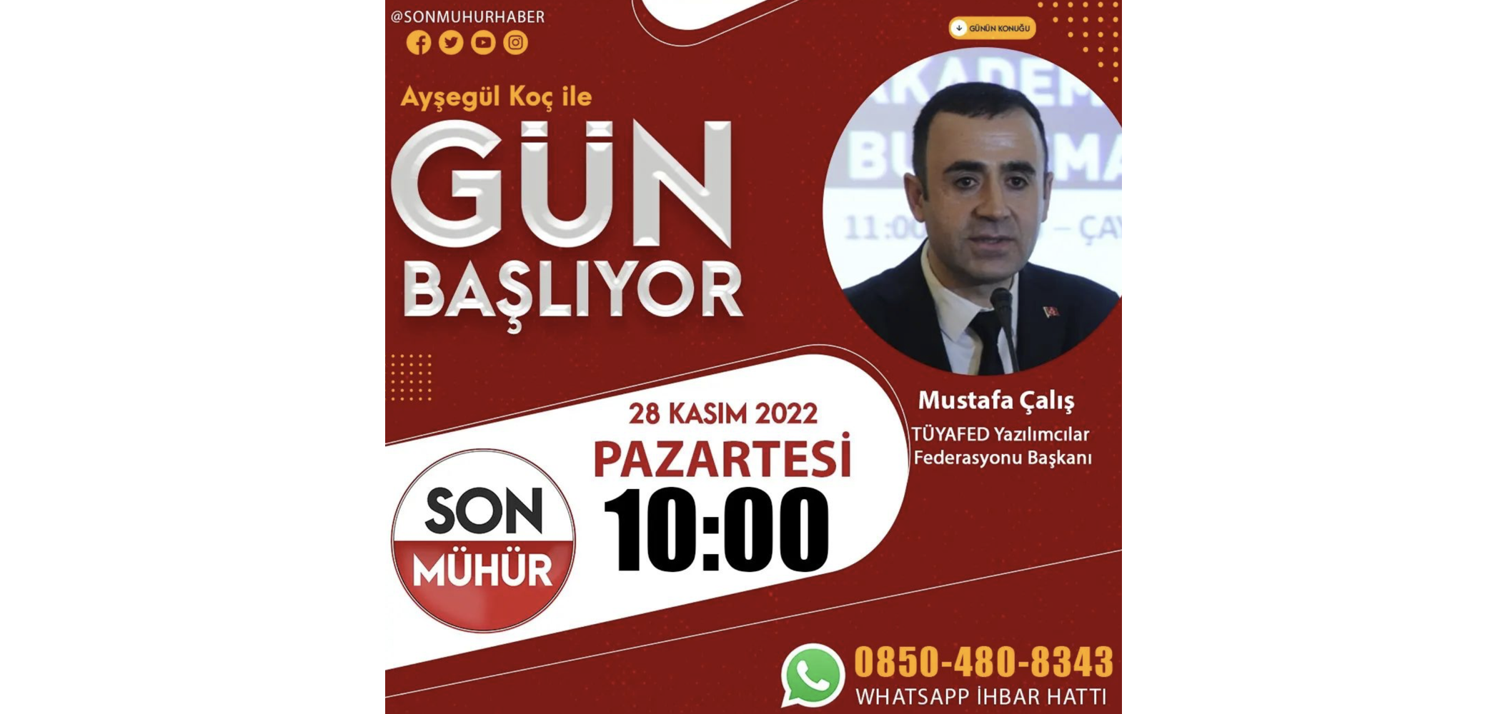 TÜYAFED President Mustafa Çalış Live on Son Mühür Haber