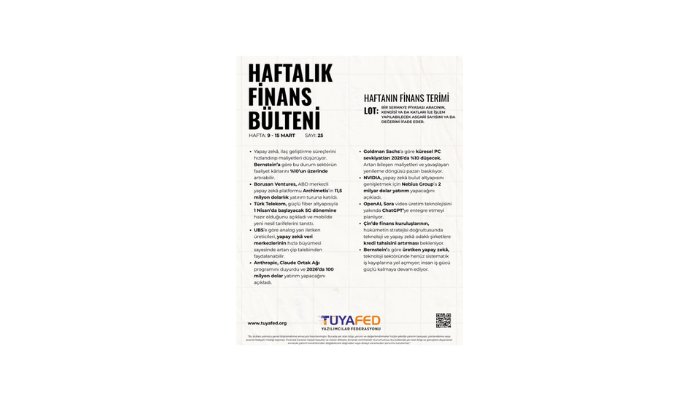 9-15 Mart | TÜYAFED Haftalık Finans Bülteni – Sayı: 25