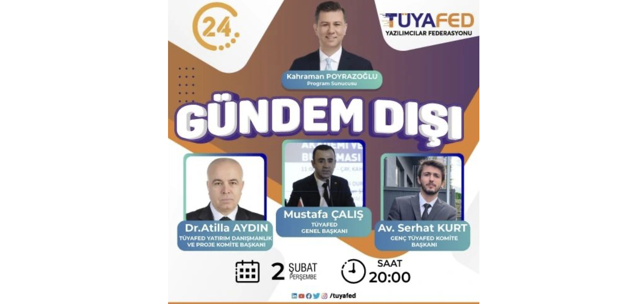 TÜYAFED Ekibi, 24 TV’de Gündem Dışı Programında Canlı Yayında